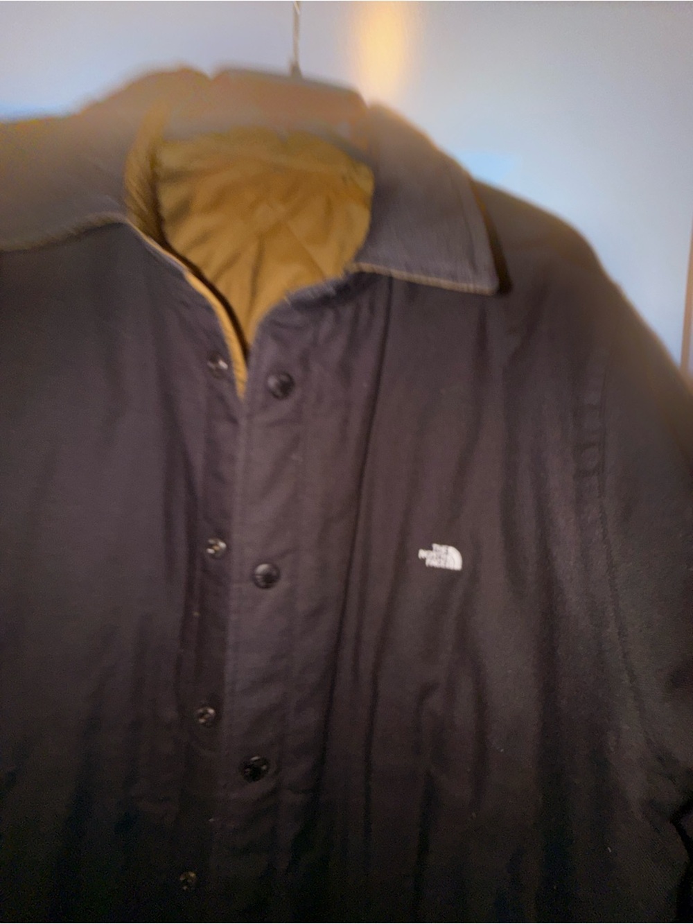 The North Face Men's Reversible Quilted Jacket in Olive and Black size L - Picture 5 of 6